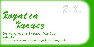 rozalia kurucz business card